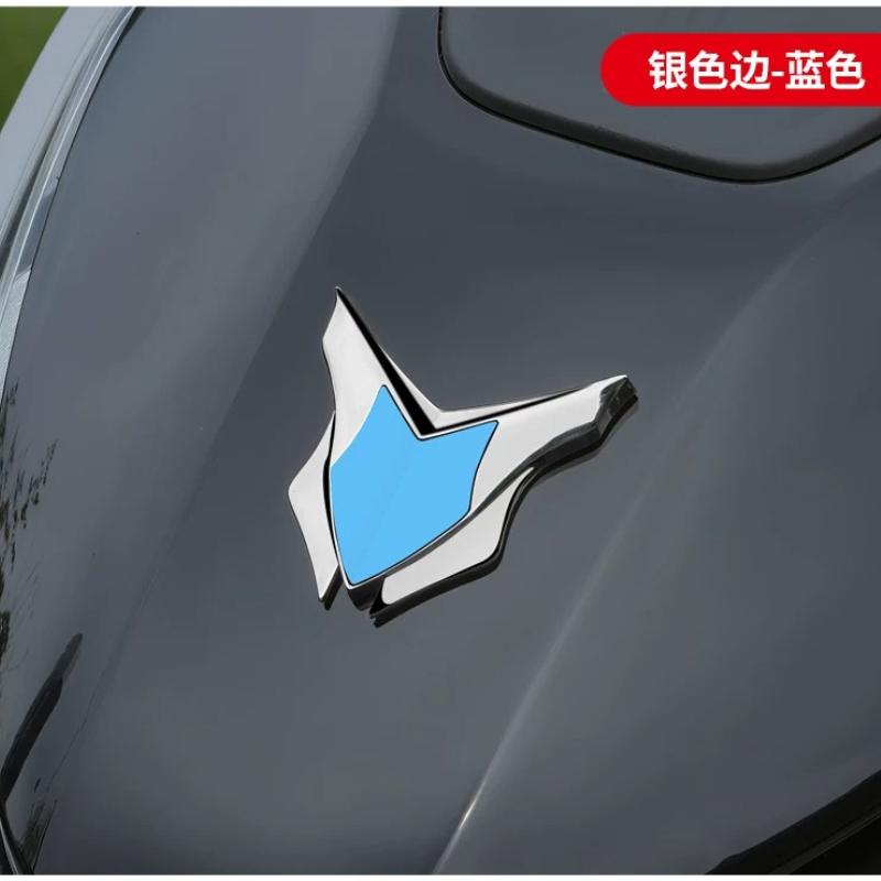 Piaggio motorcycle electric car all-metal decorative sticker 3D three-dimensional modified shield logo front windshield side logo badge