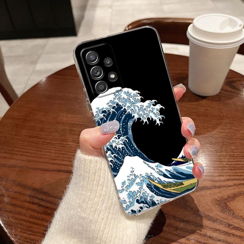 Katsushika Hokusai Art Great Wave For Samsung Galaxy A55 Case A54 A52 A53 A15 A14 A13 A21S A23 A51 A34 A35 A33 A32 A72 A71 Cover