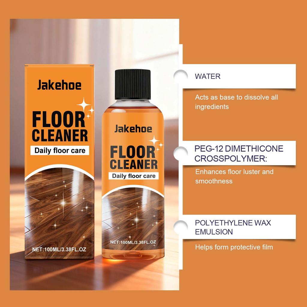 Wood Floor Cleaning Solution - Multi-Purpose Degreaser Polish for Home Use, Fast-Drying Formula, Deep-Clean Shiny