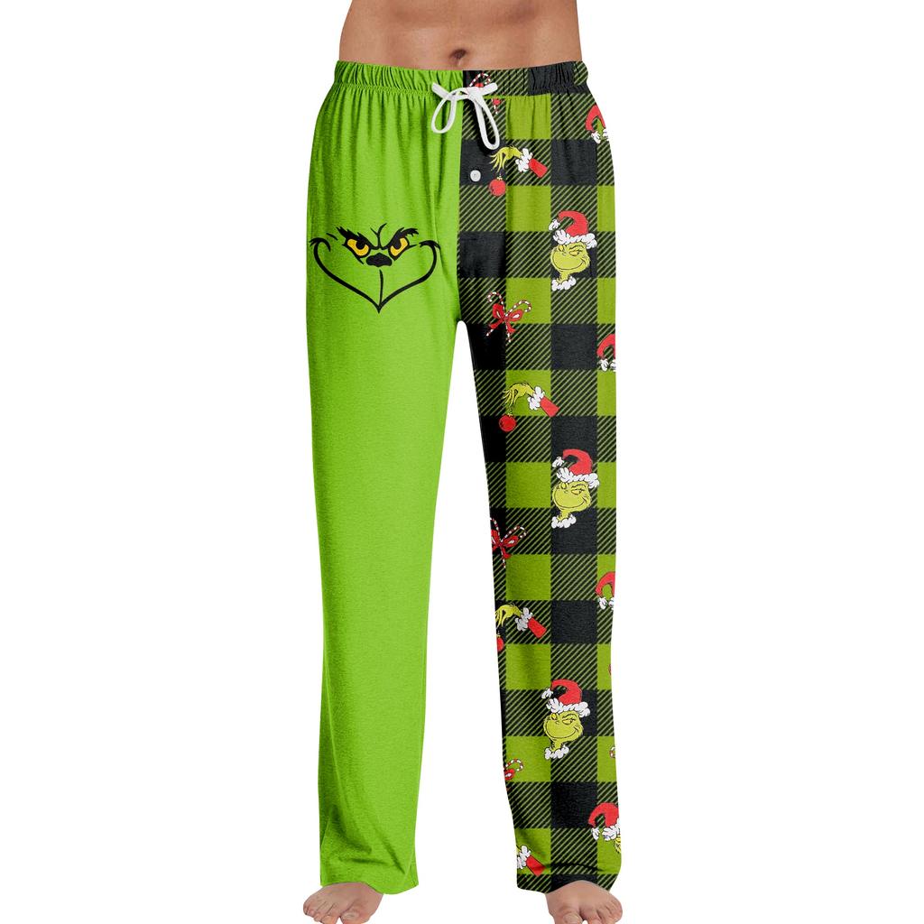Men's Fashion Loose Christmas  Festival Printed Casual Pants Home Pajama Pants