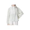 Adidas Neo Unifarbene Jacke mit Reißverschluss, langen Ärmeln und Stehkragen für Damen, Off-White HN2385