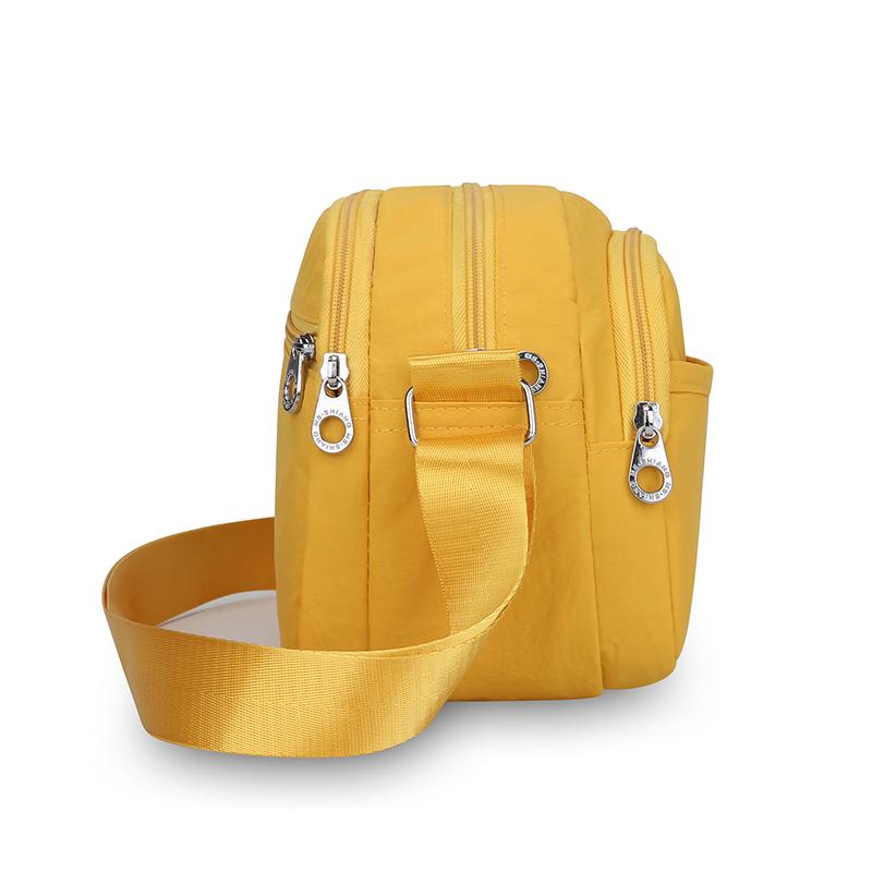 Multi-Compartment Large Capacity Shoulder Bag Women's Lightweight Nylon Bag Shoulder Crossbody Small Square Bag