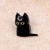 "Loading" Loading Black Cat Enamel Pin Lapel Pins Multifunctional Cat Brooch Metal Creativity Backpack Badge
