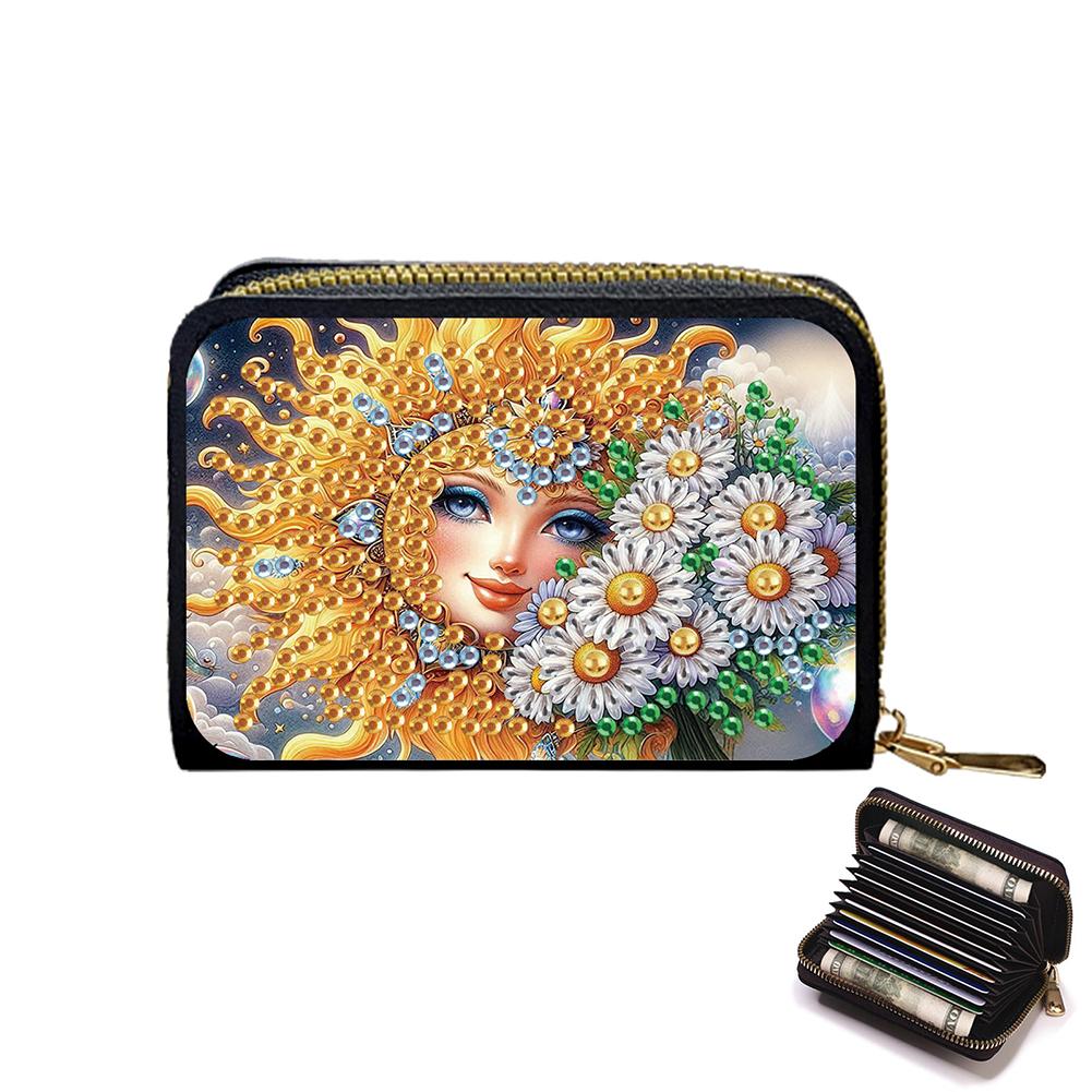 Exquisite Pattern DIY Diamond Painting Card Holder Wallet Purse Rhinestone Mosiac Zipper Wallet Handbag Female Outdoor Bag