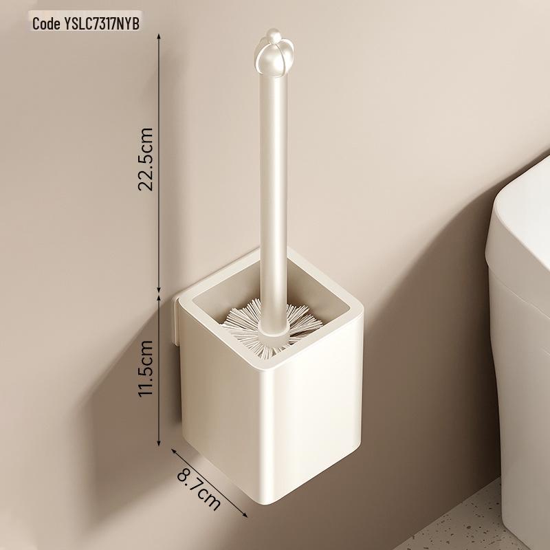 Wall-Mounted Punch-Free Toilet Brush Set with Gap Cleaner