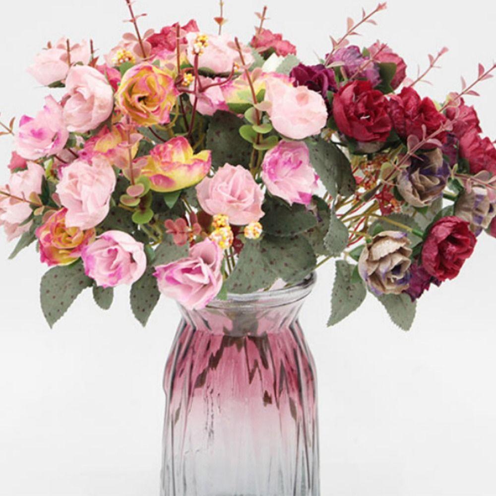 DIY Accessories Faux Rose Flower Multicolor Fake Flower New Simulation Flowers  Wedding Decoration