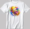 The Simpsons, Simpson Characters Short Sleeve White-Black Men's / Women F566