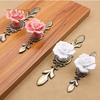 Vintage Ceramic Rose Closet Dresser Knob Handle Cupboard Cabinet Drawer Pull Decoration