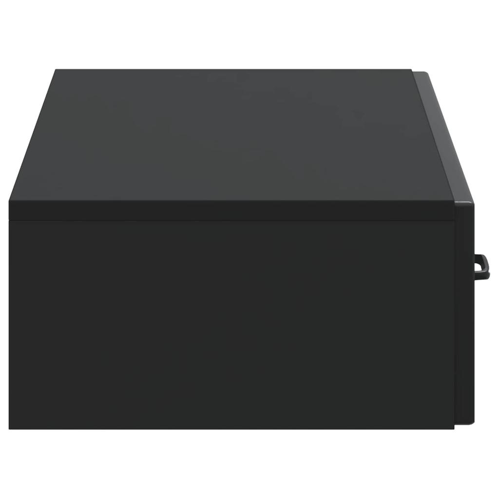 Wall Mounted Side Table Black 87.5 X 34.5 X 17 Cm