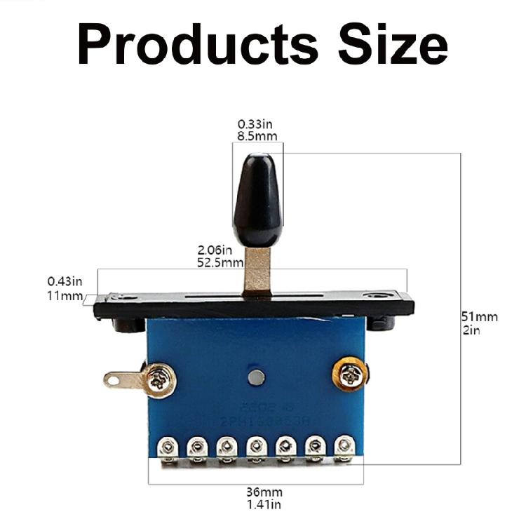 Electric Guitar 3 Way Pickup Selector Switch Guitar 3 Way Toggle Switch with Plastic Tip Guitar Pickup Lever Switch