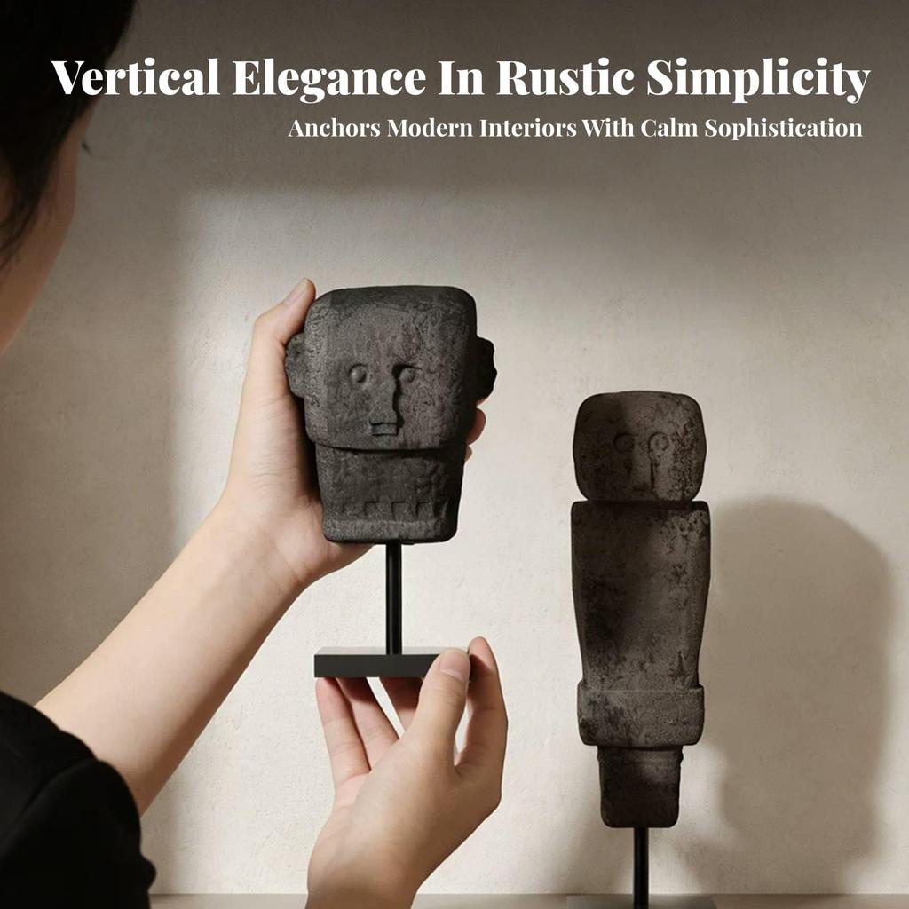 Abstract Human Figurine Minimalist Sculpture Contemporary for Bookshelf