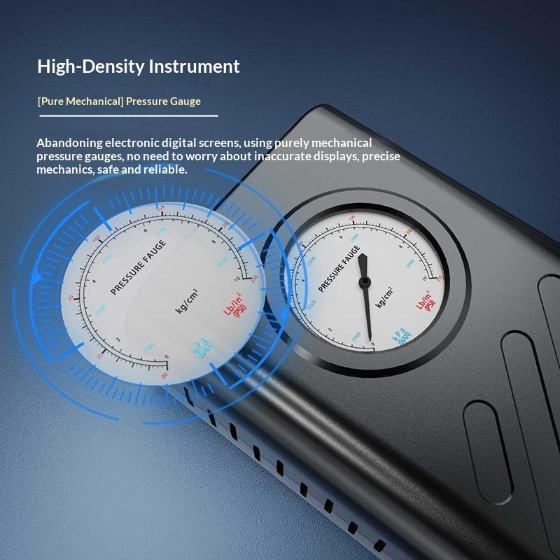 Portable Cordless Car Tire Air Inflator Fast Cold Inflation Accurate Gauge for Motorcycle SUV Daily Emergency