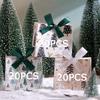 WTEMPO 60PCS 3-Style DIY Creative Ribbon Bow Foldable Paper Boxes Christmas-themed Festive Gift Boxes Christmas Tree Pattern Printed Packaging Boxes