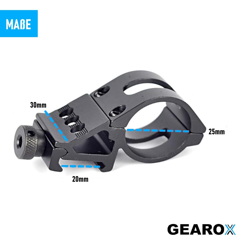 GEAROX Uniwersalny uchwyt LED do latarki do broni Airsoft Uniwersalny uchwyt