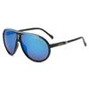 Carrera Retro Reflective Metal Women Fashion Square Large Frame Colorful Sports Sunglasses Men Versatile Big Motion Sunglasses