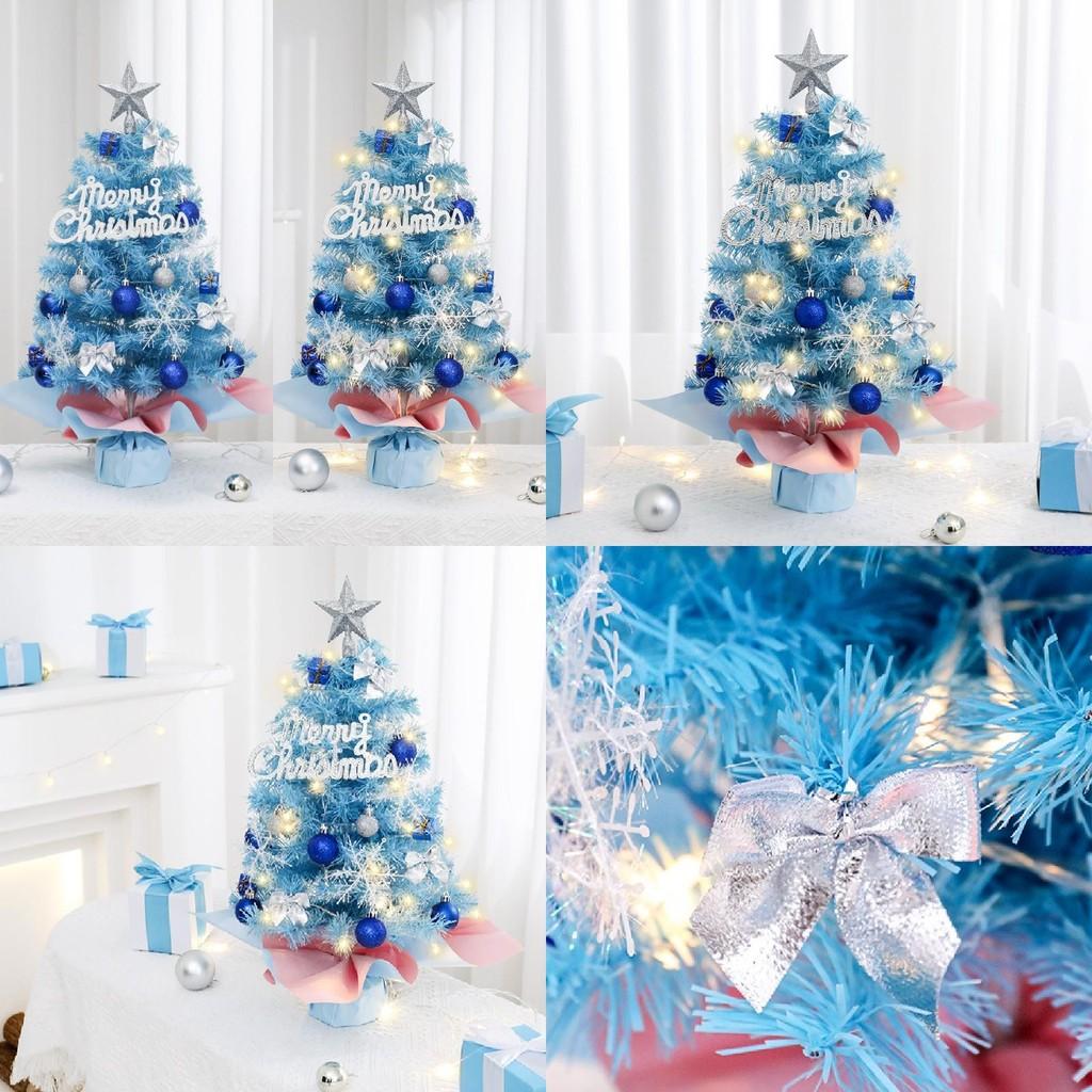 Mini Christmas Tree 45cm And 60cm Blue Tabletop Decorations Perfect For Festive Homes
