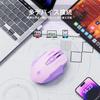 Bluetooth Wireless Visual Battery Rechargeable Ergonomic DPI for Purple Mouse, [Upgraded] Multi-Device Mouse, Life, Tri-Mode (BT 5.0/4.0 + 2.4G Hz),