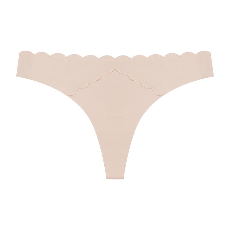 CINOON Women's Sexy Low Waist Thong Collection Ice Silk Seamless One Piece Wave Waist Snug Fit Styles Briefs