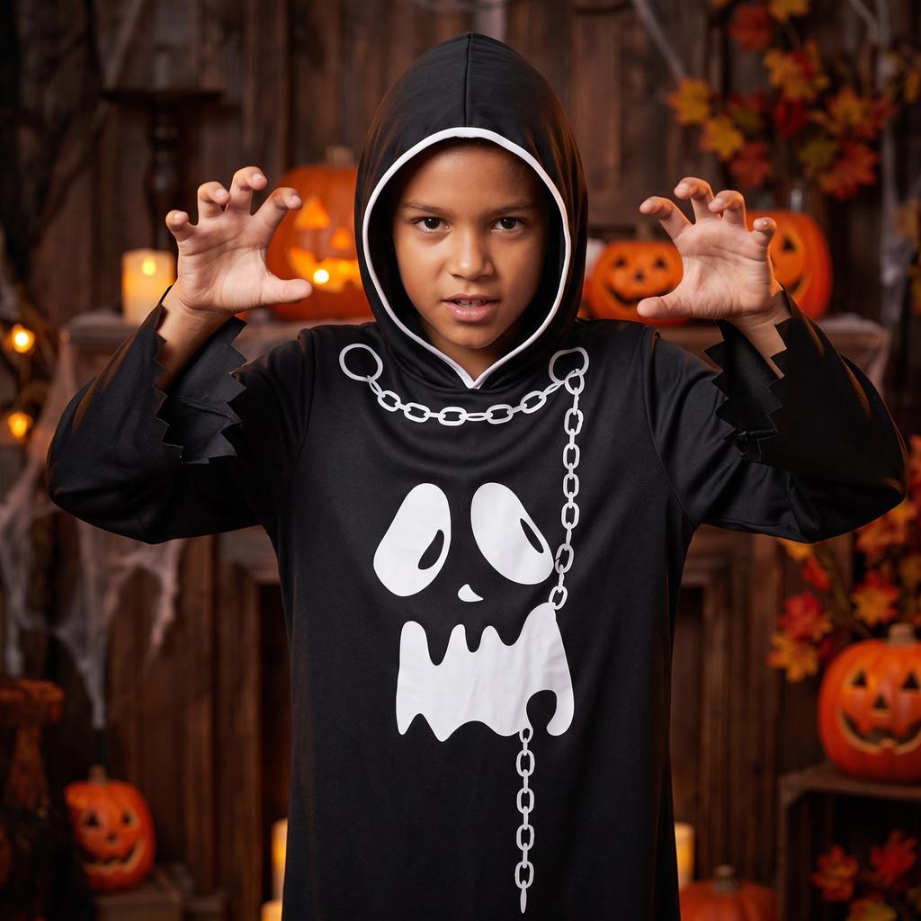 Kids Cape Halloween Party Costume Dress-Up Outfit Non-Glowing
