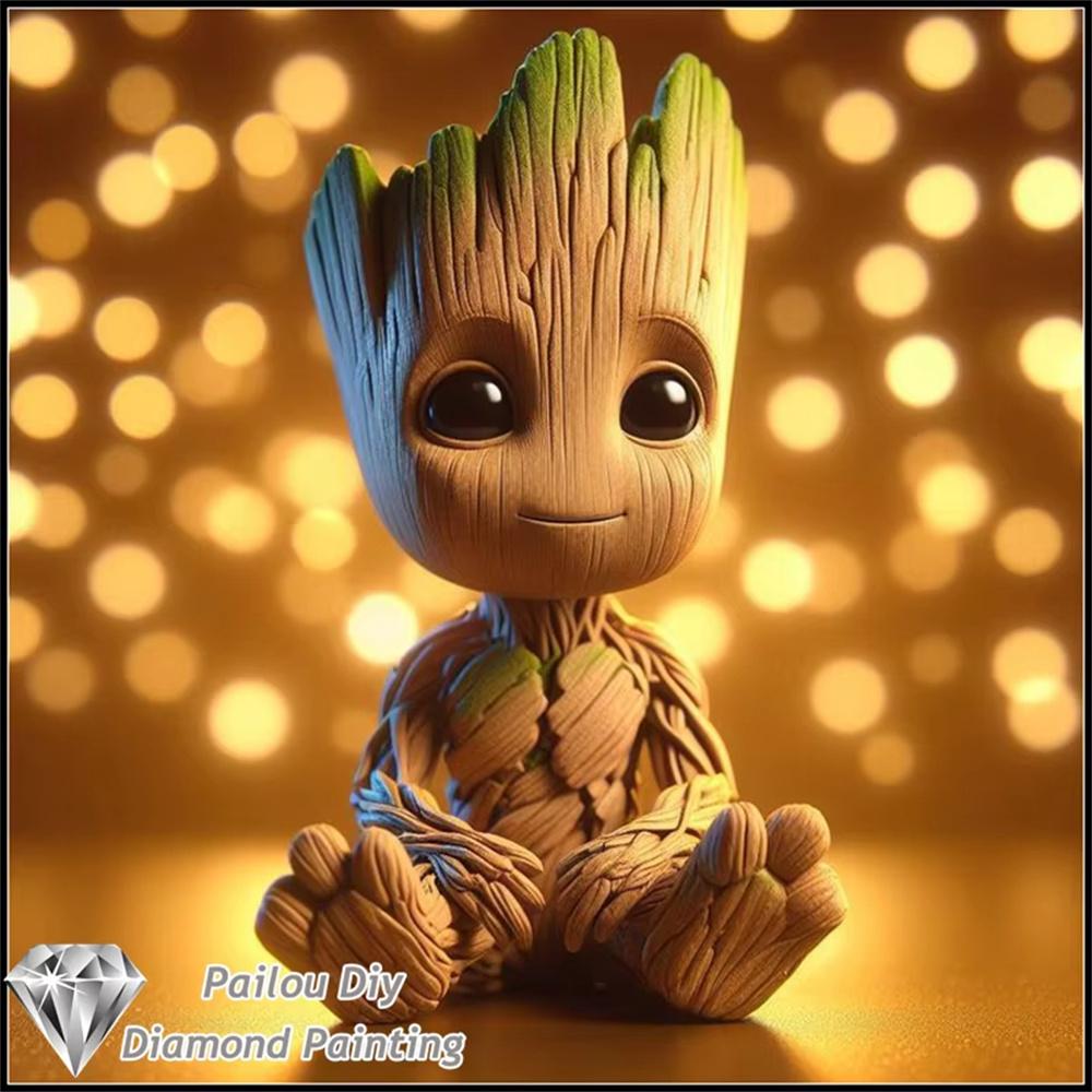 Disney Klassischer Charakter Groot 5D Diamantmalerei Vollstickerei Kunst Edelstein Aufkleber Handgemacht DIY Große Malerei Zubehör