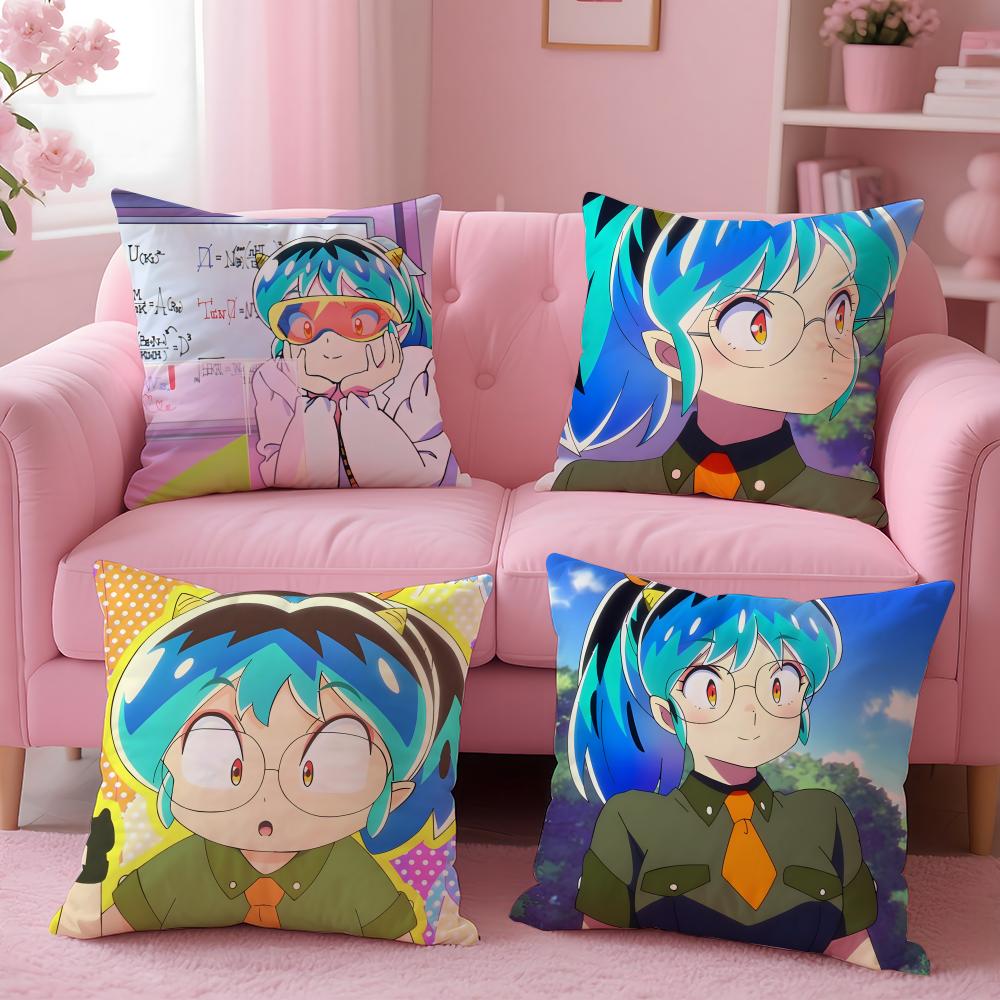 uUrusei Yatsura Pillow Anime Manga Cushion Cover Pillow Case Soft Friendly Fabric  Concealed Zipper