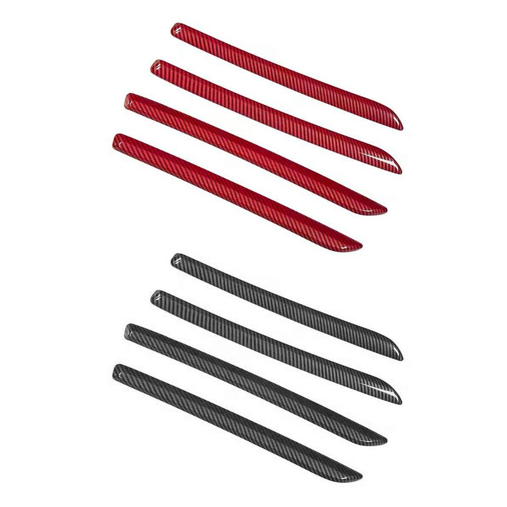 4Pcs Car Center Console Dashboard Trim Door Decoration Cover Stickers Trim Strips Carbon Fiber Style For  A3 8V S3 2014-2020