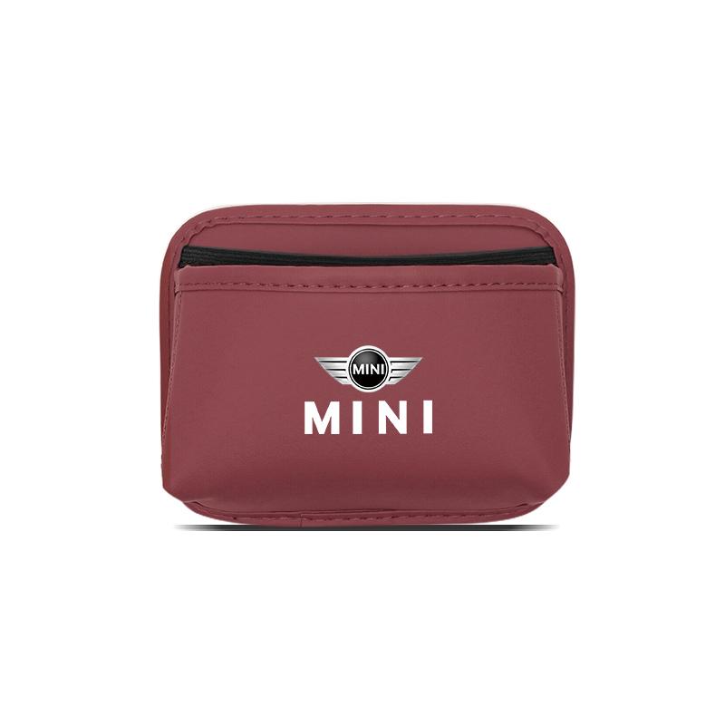 PU Leather Car Storage Organizer Bag Pocket For MINI Cooper JCW Countryman Clubman Cabrio Paceman Coupe Car tire valve cap
