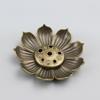 Lotus Alloy Multi-Hole Incense Holder and Burner for Aromatherapy