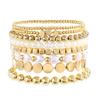 Bohemian Style Womens Multilayer Beaded Bracelet Set With Copper And Faux Pearl Design For Gift Giving