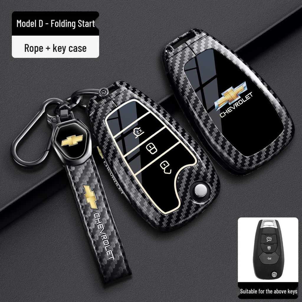 Chevrolet Schlüsselabdeckung für Cruze, Cavalier, Malibu XL, Equinox, Trax (Kohlefaser)