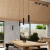 Carbon pendant lamp 3P black