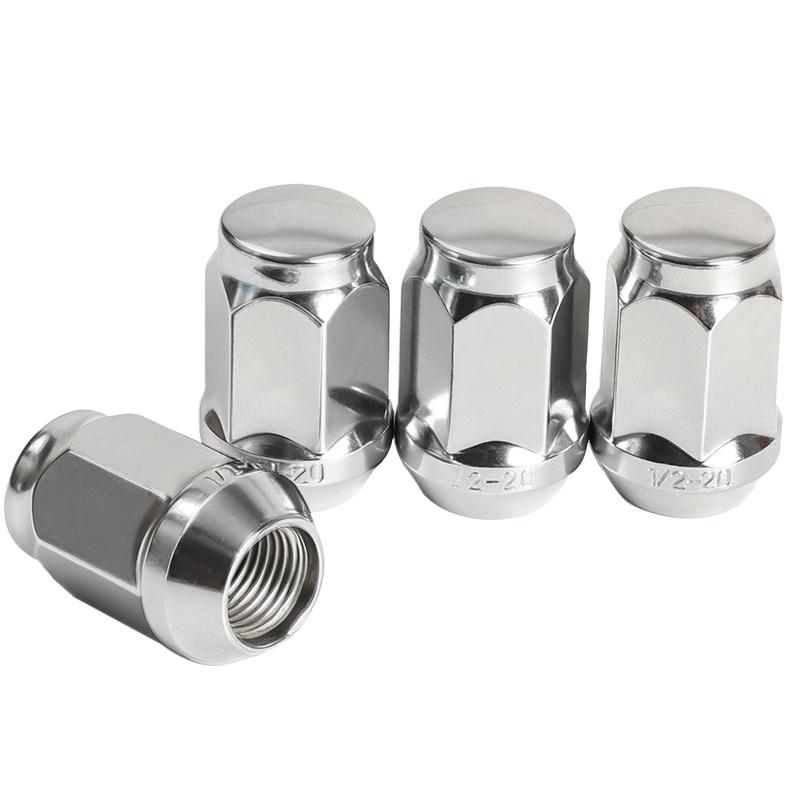 20x Acorn Wheel Lug Nuts 1/2"-20RH 19mm Hex For Ford Explorer Mustang Jeep Grand Cherokee Wrangler Liberty Dodge Nitro Ram 1500