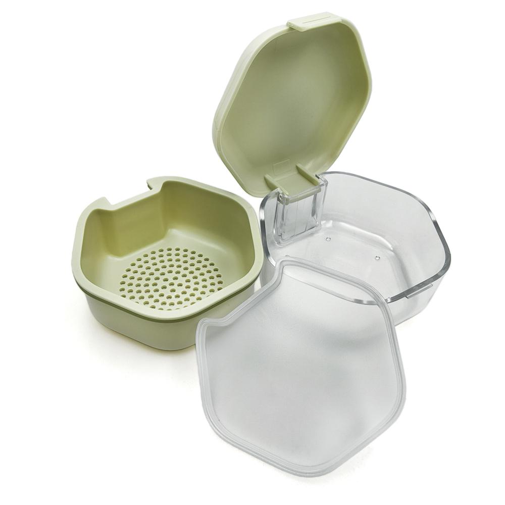 1pc Orthodontic Retainer Braces Storage Box Invisible Braces Storage Box Portable Dentures Cleaning Box Braces Storage Container