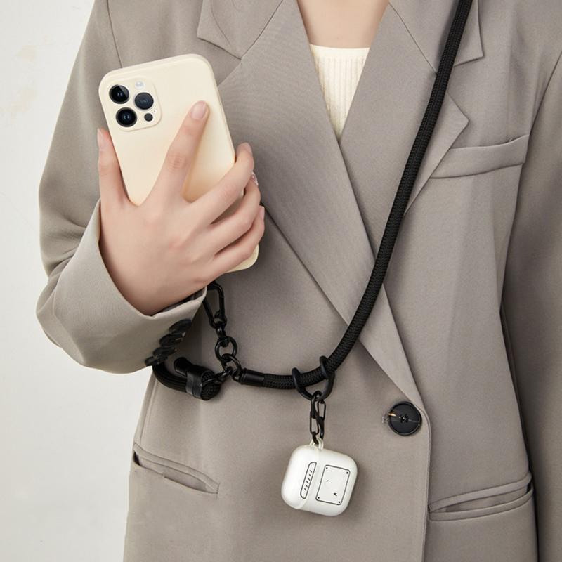 Phone Lanyard Adjustable 1 Cm Diameter Outdoor Universal Case  Anti-lost Wrist Strap Crossbody Shoulder Card Neck Cord Clip Hang