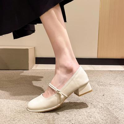 Scarpe da donna con tacco basso, primavera estate 2024, moda moderna, tacchi quadrati da 3,5 cm