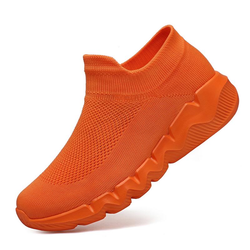 Fashion Red Sneakers Male Size 35-48 Breathable Knit Socks Shoes Woman Slip-On Platform Women's Sports Shoes Zapatillas De Mujer
