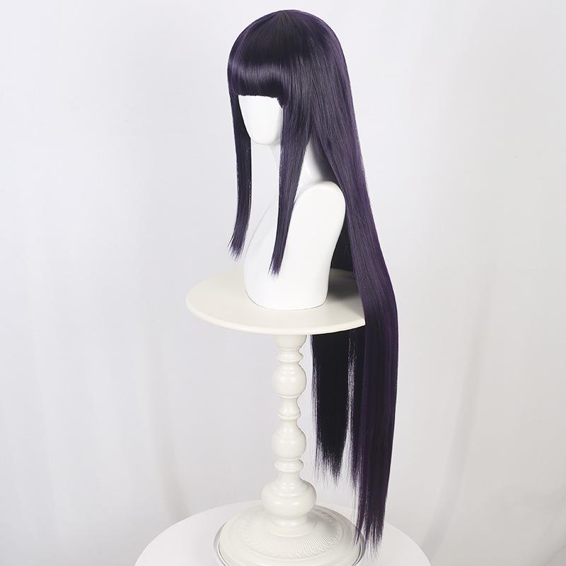 Dark Purple Straight Long Straight Hair Synthetic Wig Anime Character Ichida cosplay Wig Anime Reality Show Wig