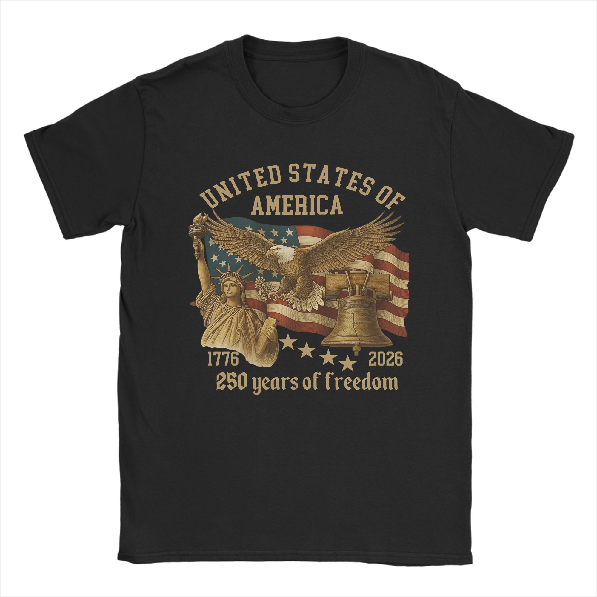 Unisex Women Graphic United States of America 250th Anniversary 17762026 T Shirt Tee 100 Cotton  Tshirts Clothing M