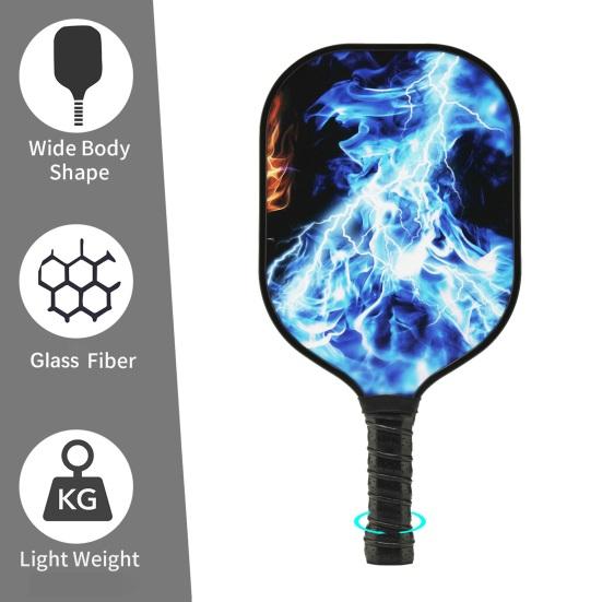 Pickleball Paddles Fiberglass Pickleball Paddles Lightweight Pickleball Rackets with Sweat-Absorbent Handle for All Levels
