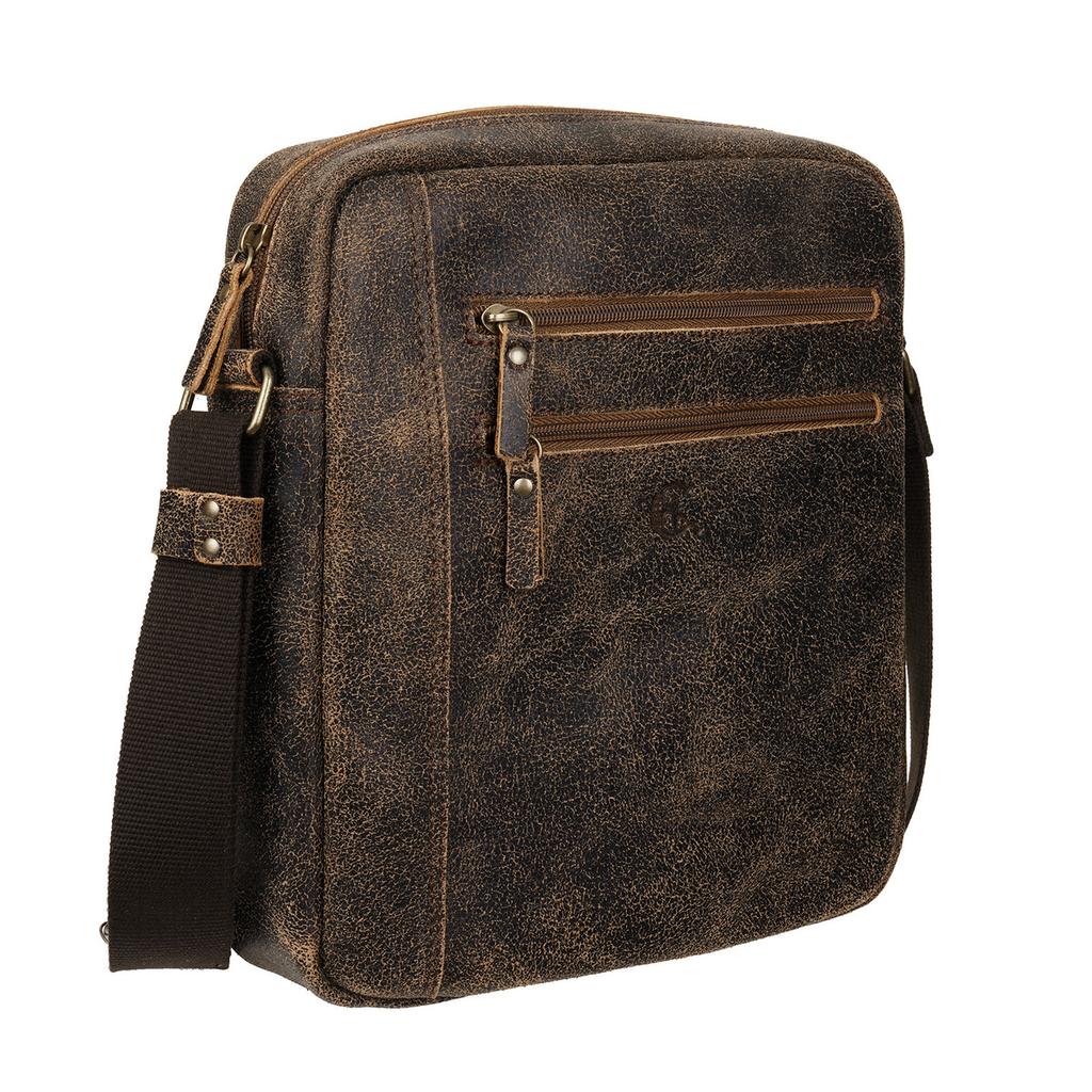 Torba męska skórzana vintage brąz TM380s285