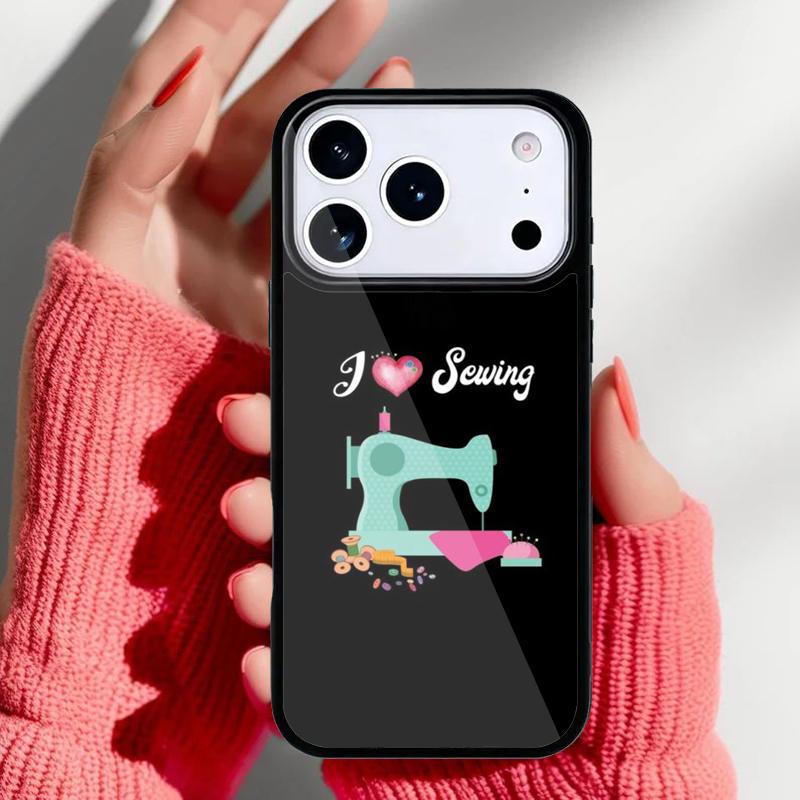 Sewing Heartbeat Phone Case for iPhone 17 Air 16e 15 14 13 Pro Max Back Cover for 12 11 Pro Coque