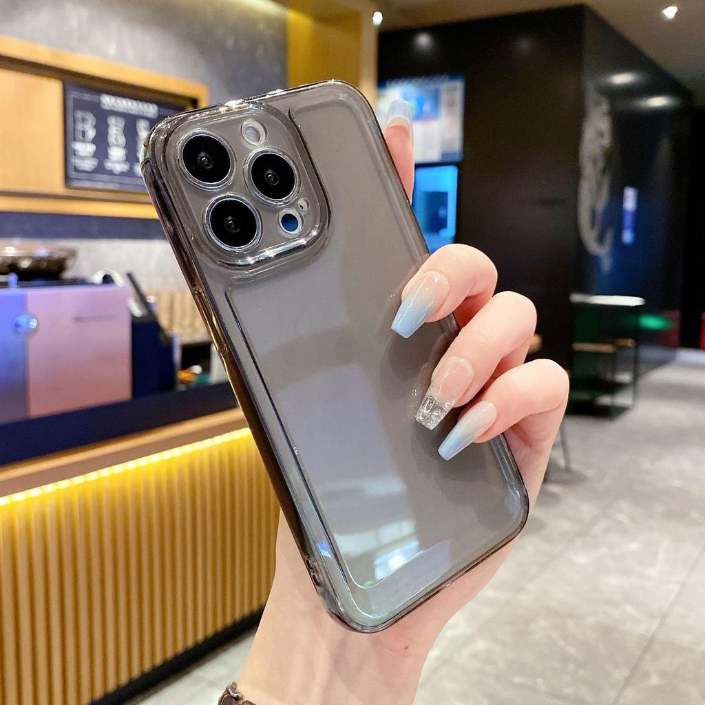 Space Soft Shell Fine Hole Suitable for Apple 16 Mobile Phone Case New IPhone14 7P Space Shell Black Mobile Phone Case