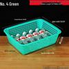 Large White Plastic Rectangular Kitchen Basket for Draining, Washing, and Storage