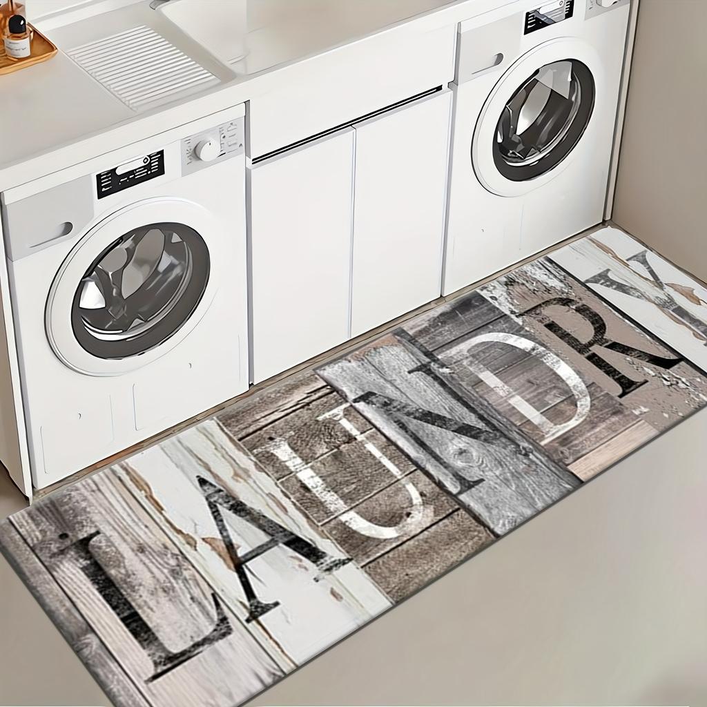 Vintage Waschküchenbodenmatte Schmutzabweisend Abriebfest Ölabsorbierend Kücheneingangsfußmatte