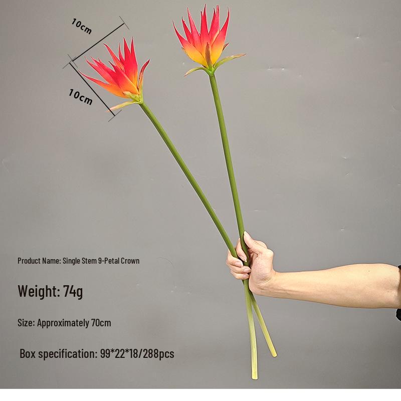 Phoenix Bird of Paradise 5-Head Green Plant Simulation - Large Decorative Branch for Home