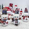 Christmas Cute Snowman Pendant Christmas Tree Decoration Pendant Gift Box Plush Pendant for Christmas Party Gift