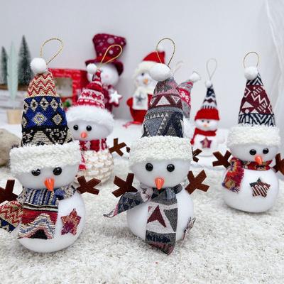 Weihnachts Süßer Schneemann Anhänger Weihnachtsbaum Dekoration Anhänger Geschenkbox Plüsch Anhänger für Weihnachtsfeier Geschenk