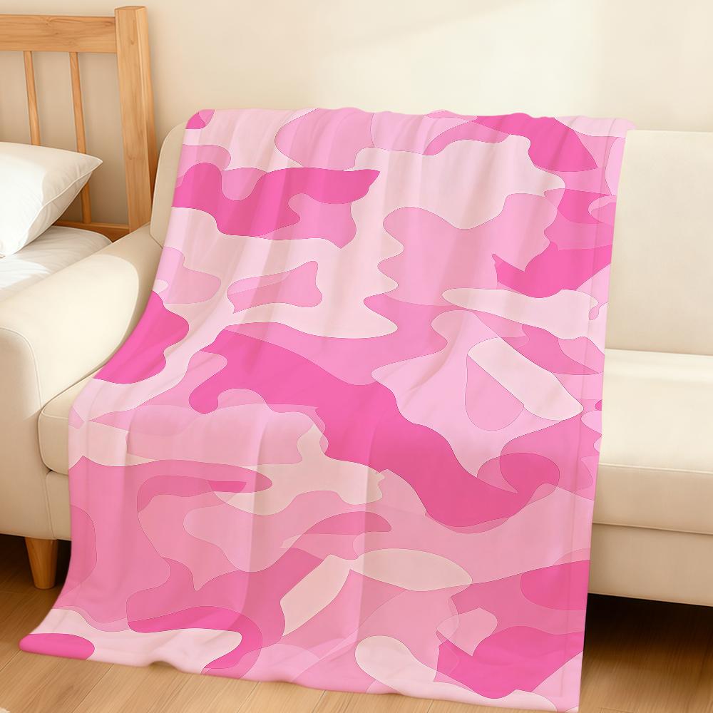 Modny retro kolorowy kamuflaż sztuka flanela miękki ciepły pluszowy koc sofa salon zwierzę domowe sypialnia prezent dom samochód przenośny