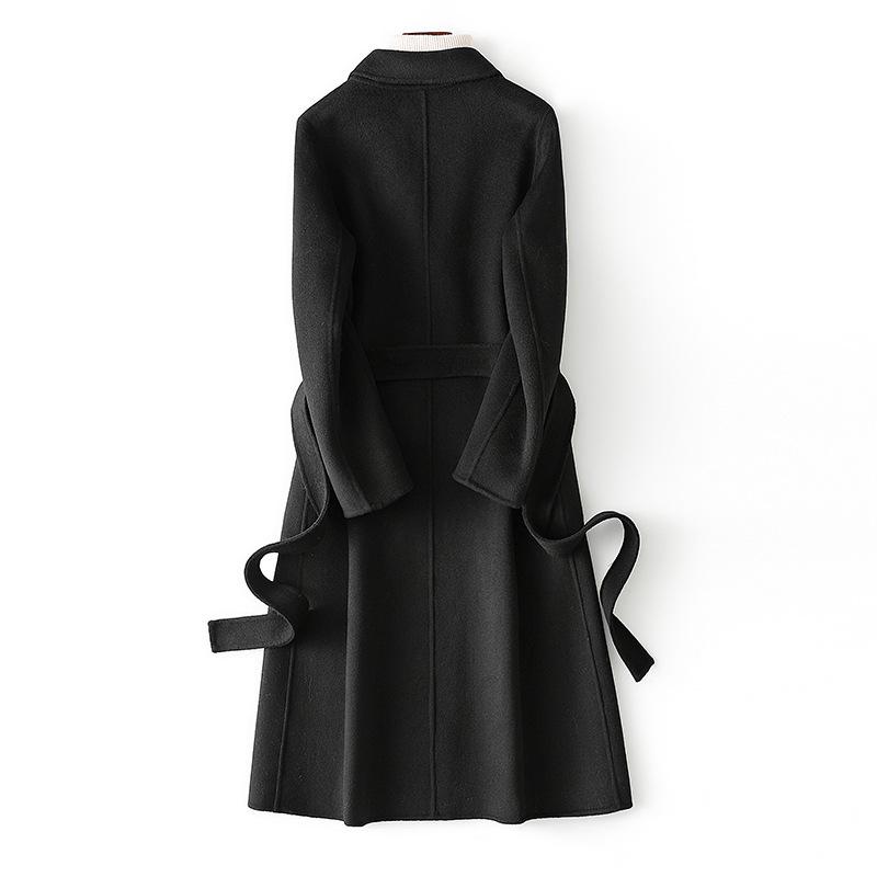 Double-sided cashmere coat women's medium and long autumn and winter new knee-slim and thin wool coat
