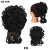 MISSQUEEN Synthetic Messy Short Hair Bun Extensions Elastic Drawstring Hair Clip Loose Big Curly Hair Extension For Women For Daily Use
